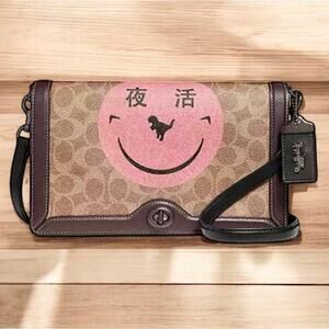 Coach 73943 Riley In Signature Canvas With Rexy By Yeti One Bag